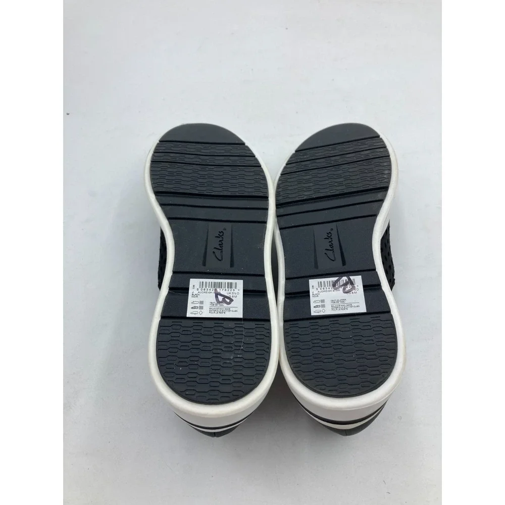 Clarks‎ Audreigh Star Shoes Womens Size 8M Black Suede Platform Comfort Sneakers